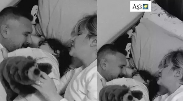 Gonca Vuslateri ve eşinden mutlu aile pozu!